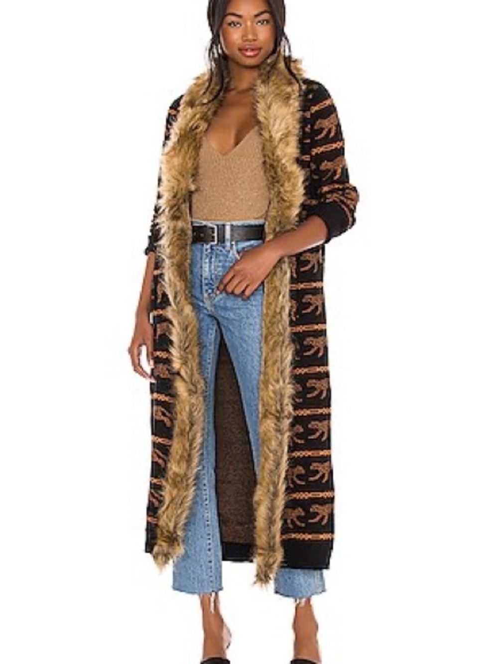 Show Me Your Mumu Langston Faux Fur Cardigan